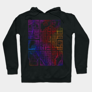 Arlington, USA City Map Typography - Colorful Hoodie